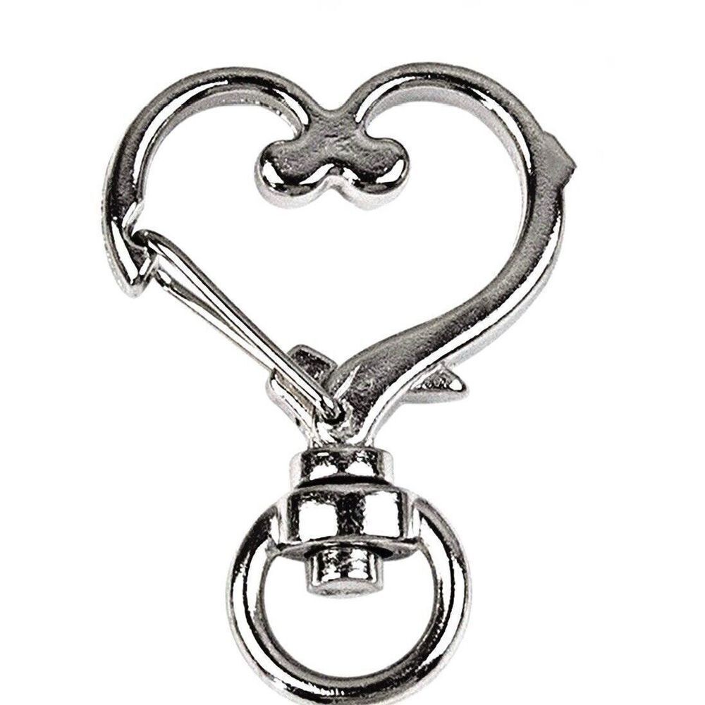 NWOT. Football Keychain includes Heart Shape Silver Medal Spring Snap Clip. - Picture 3 of 7